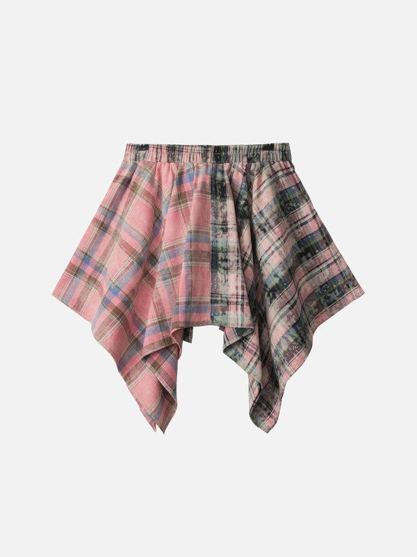 Aelfric Eden Tie Dye Plaid Skirt