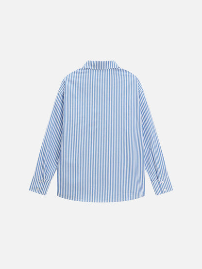 Aelfric Eden Necktie Graphic Stripe Long Sleeve Shirt