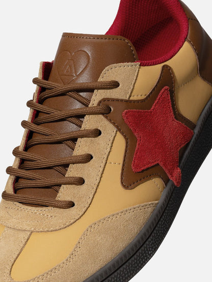 Triple Star Embroidery Star Gum Sole Skate Shoes