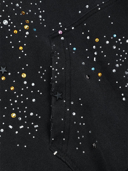 Aelfric Eden Rhinestone Boxy Zip Up V302 Hoodie