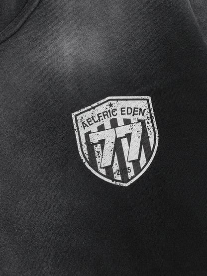 Aelfric Eden Boxy fit 77 Stripe Zip Hoodie – Acid Wash