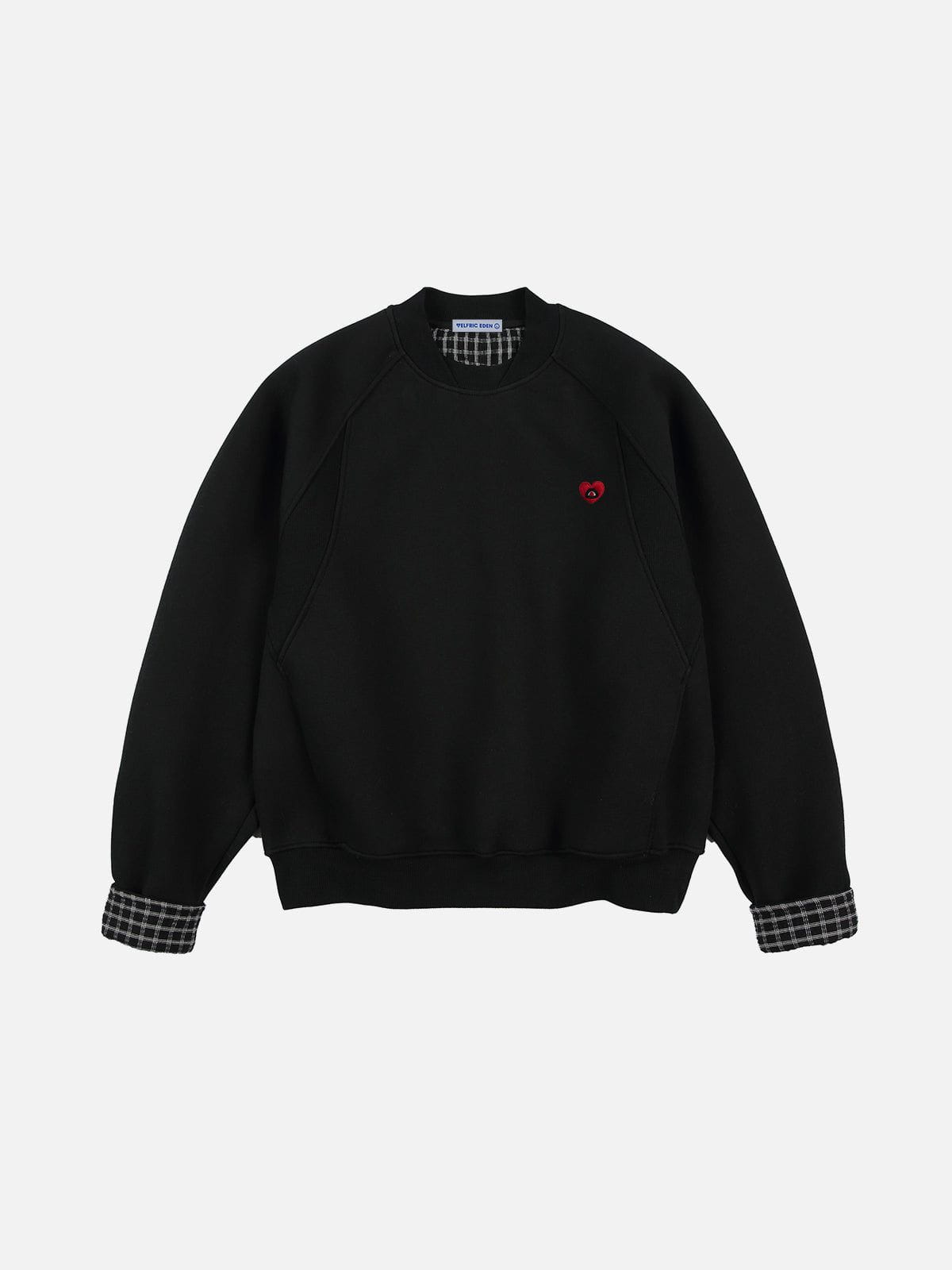 Aelfric Eden Plaid Patchwork Sweatshirt