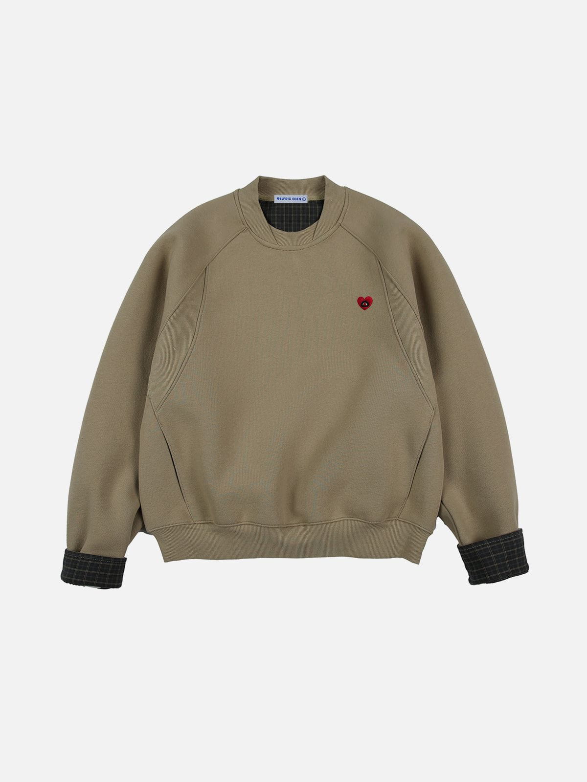 Aelfric Eden Plaid Patchwork Sweatshirt