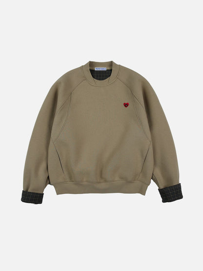Aelfric Eden Plaid Patchwork Sweatshirt