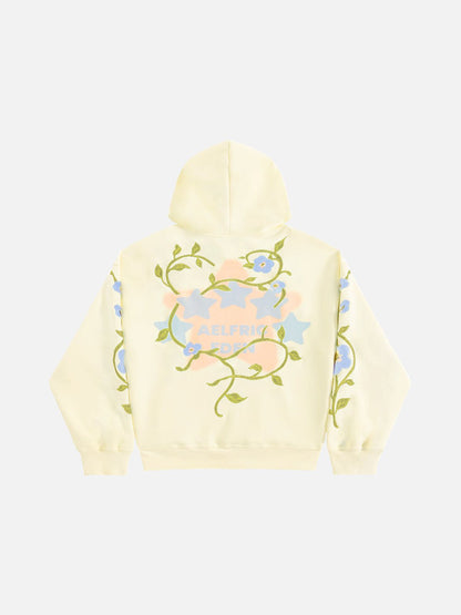 Aelfric Eden Star Rhinestone Floral Hoodie