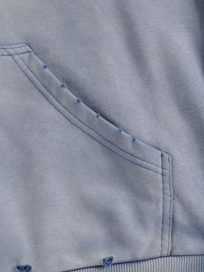 Aelfric Eden Badge Boxy Zip Up Hoodie