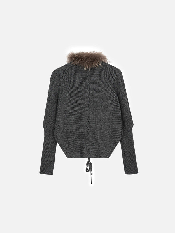 Aelfric Eden Faux Fur Collar Cardigan