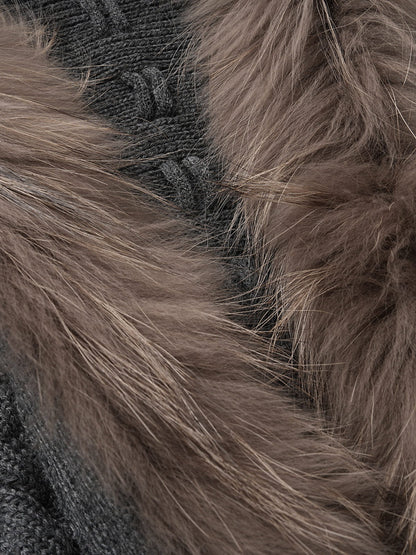 Aelfric Eden Faux Fur Collar Cardigan