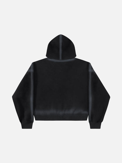 Aelfric Eden Boxy Washed Double Zip Up Hoodie