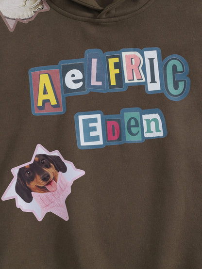 Aelfric Eden Boxy Dachshund Sticker Pullover Hoodie
