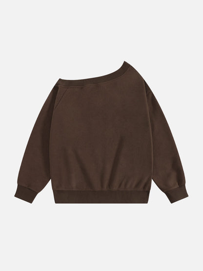 Aelfric Eden Dachshund Off-The-Shoulder Sweatshirt