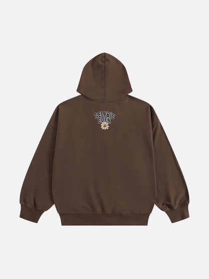 Aelfric Eden Oversized Flower Graphic Pullover Hoodie