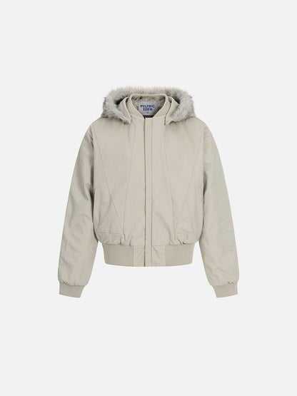 Aelfric Eden Fur Hooded Zip Up Coat