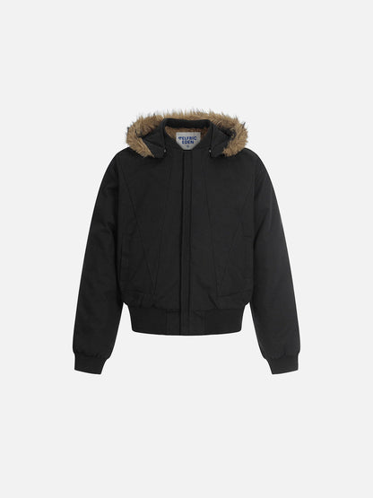 Aelfric Eden Fur Hooded Zip Up Coat