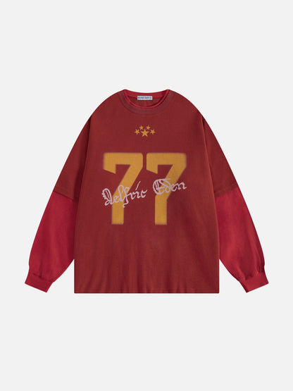 Aelfric Eden 77 Graphic Layered Long Sleeve Tee