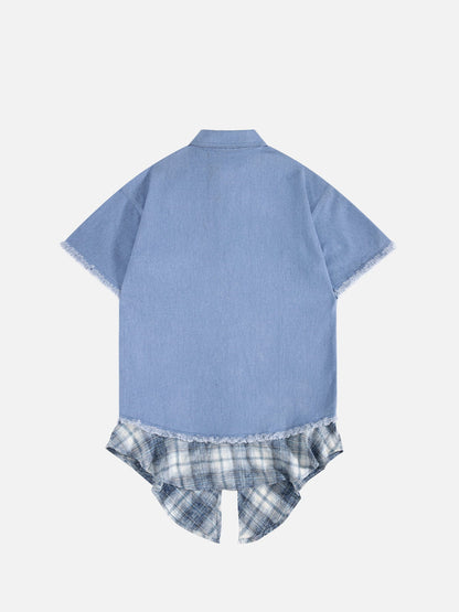 Aelfric Eden Denim Layered Short Sleeve Shirt