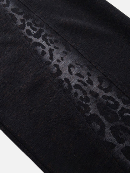 Aelfric Eden Leopard Panel Baggy Sweatpants