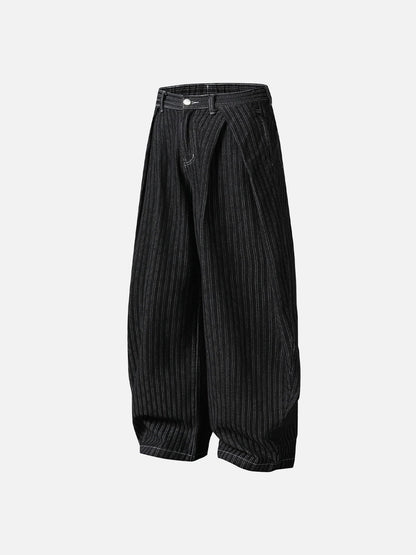 Aelfric Eden Pinstripe Baggy Barrel Jeans