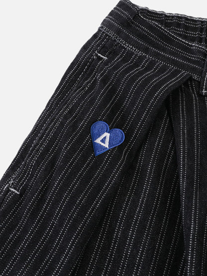 Aelfric Eden Pinstripe Baggy Barrel Jeans