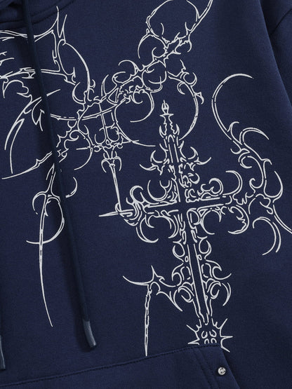 Aelfric Eden Boxy Cross Graphic Pullover Hoodie
