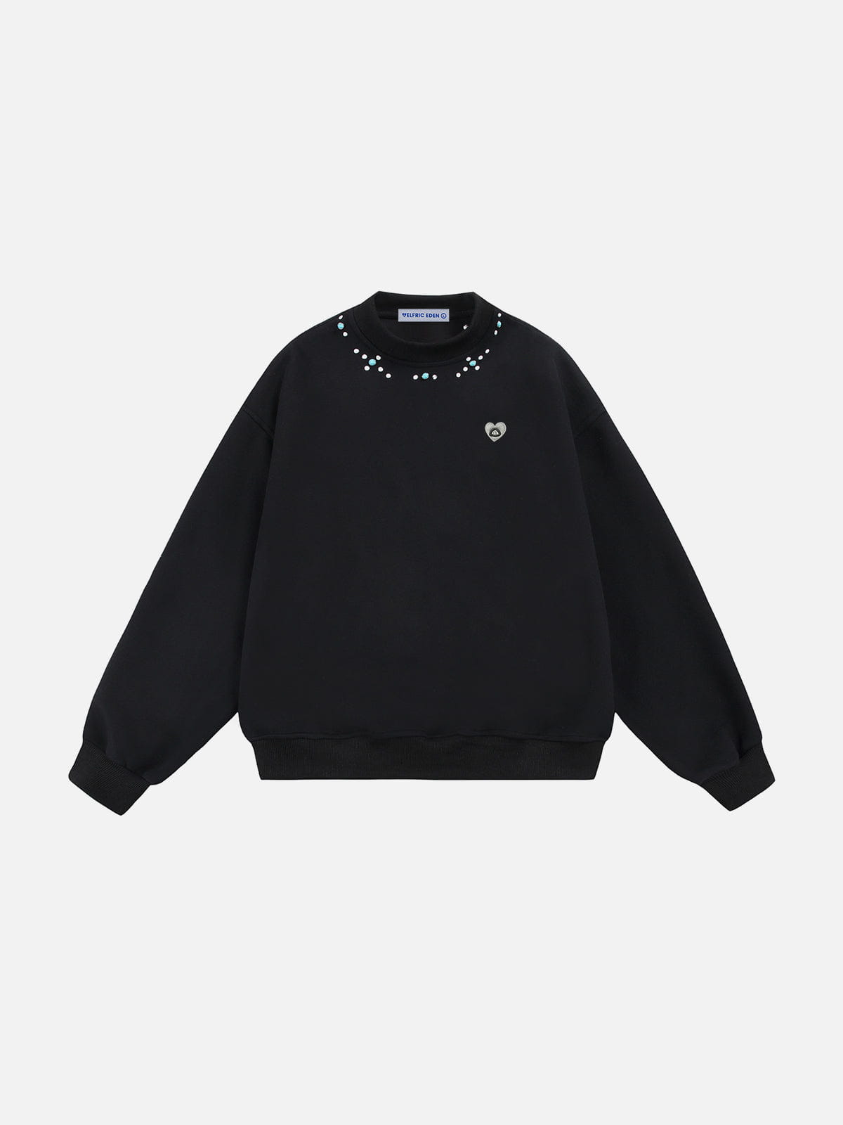 Aelfric Eden Turquoise Stud Collar Sweatshirt