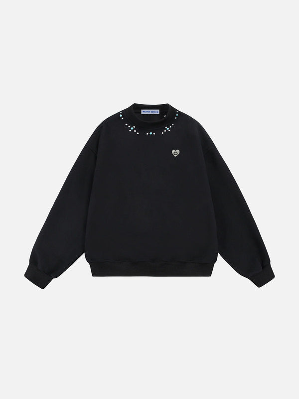 Aelfric Eden Turquoise Stud Collar Sweatshirt