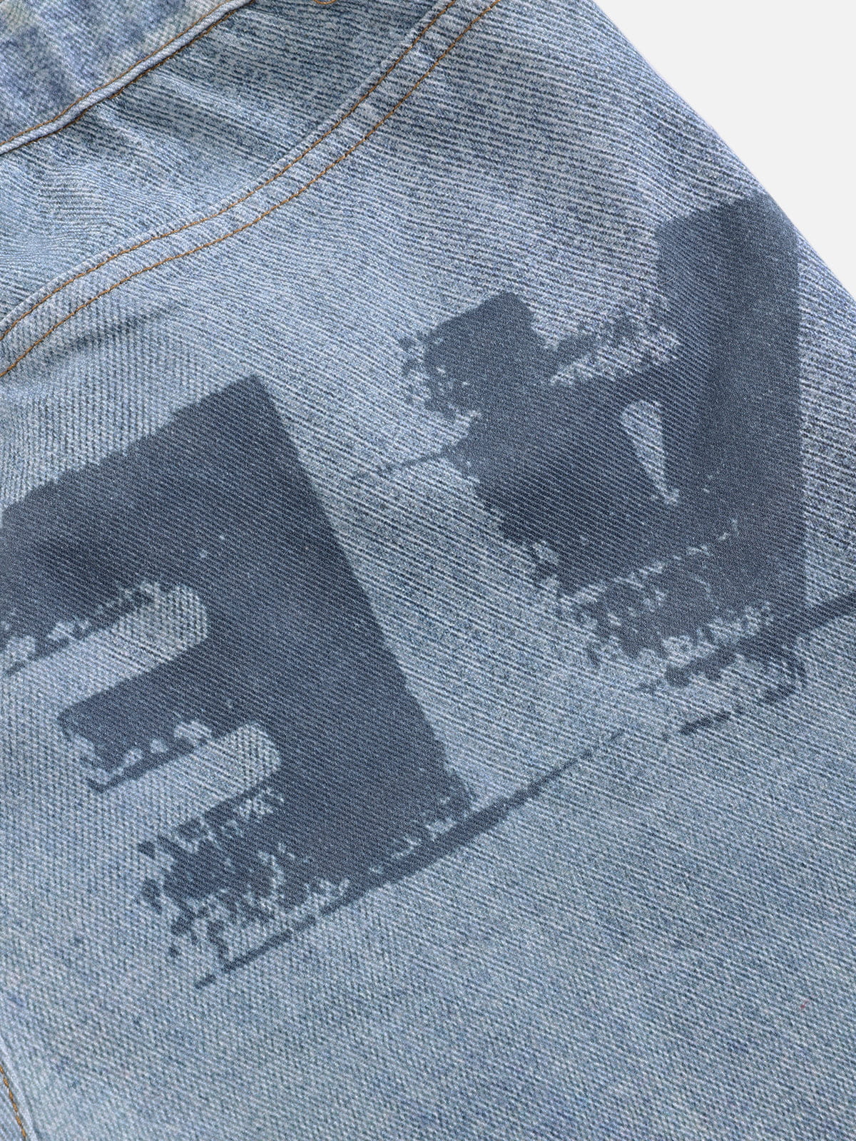 Aelfric Eden Inverted Graphic Baggy Barrel Jeans