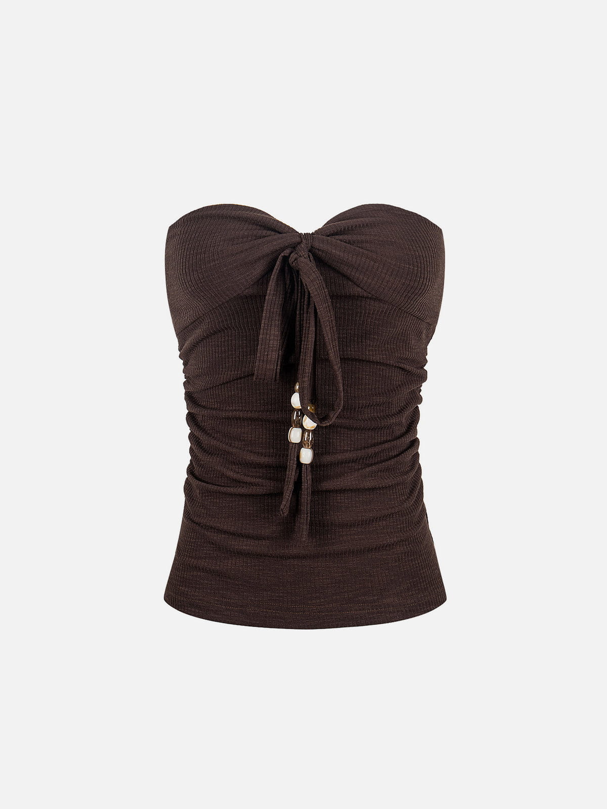 Aelfric Eden Ruched Tie Front Tube Top