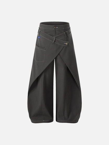 Aelfric Eden Wrap Panel Baggy Barrel Pants