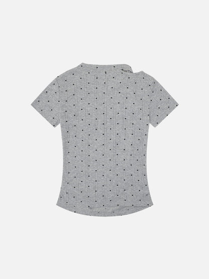 Aelfric Eden Polka Dot Asymmetric Tie Tee