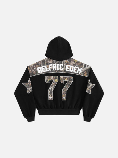 Aelfric Eden Boxy CAMO Panel Pullover Hoodie