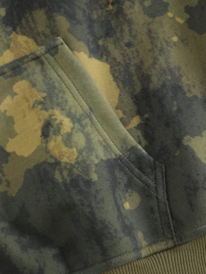 Aelfric Eden Boxy CAMO Embroidered Zip Up Hoodie