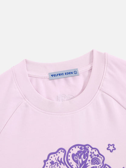 Aelfric Eden Cropped Floral Motif Tee