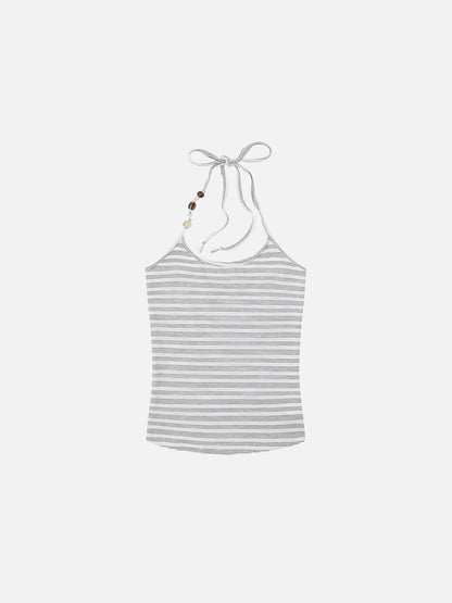 Aelfric Eden Beaded Striped Halter Top