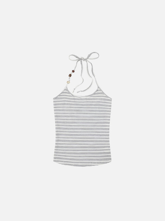 Aelfric Eden Beaded Striped Halter Top
