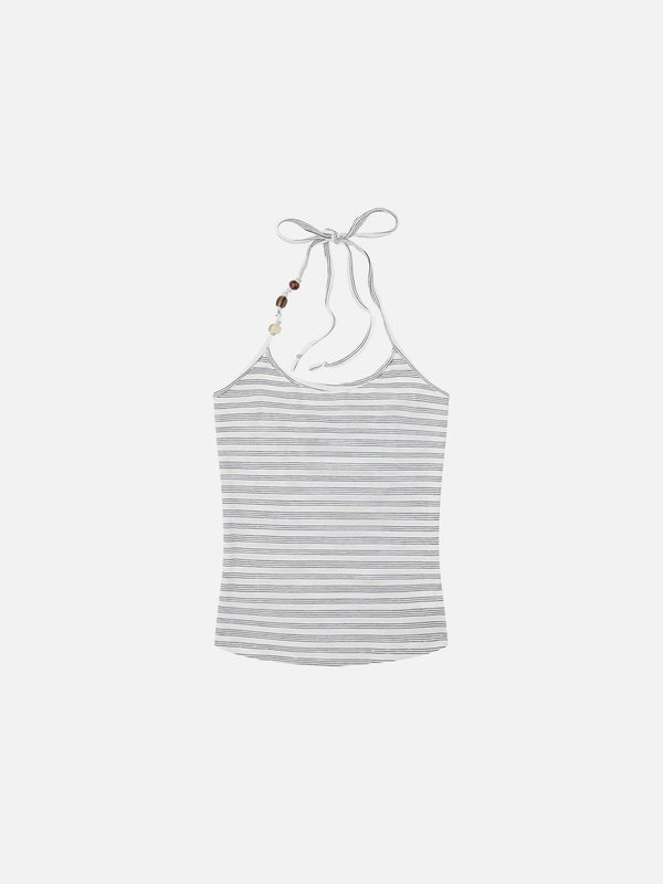 Aelfric Eden Beaded Striped Halter Top