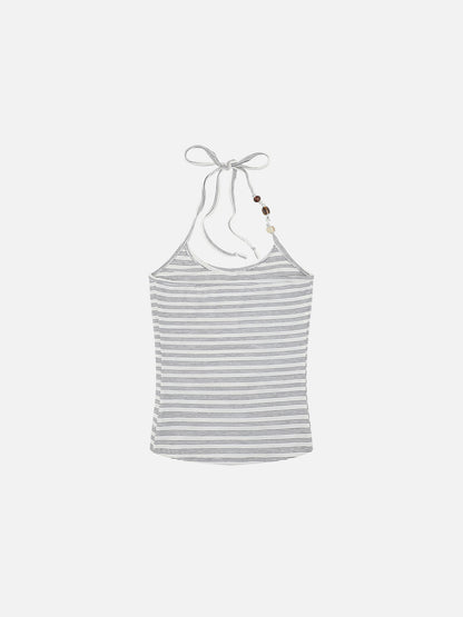 Aelfric Eden Beaded Striped Halter Top
