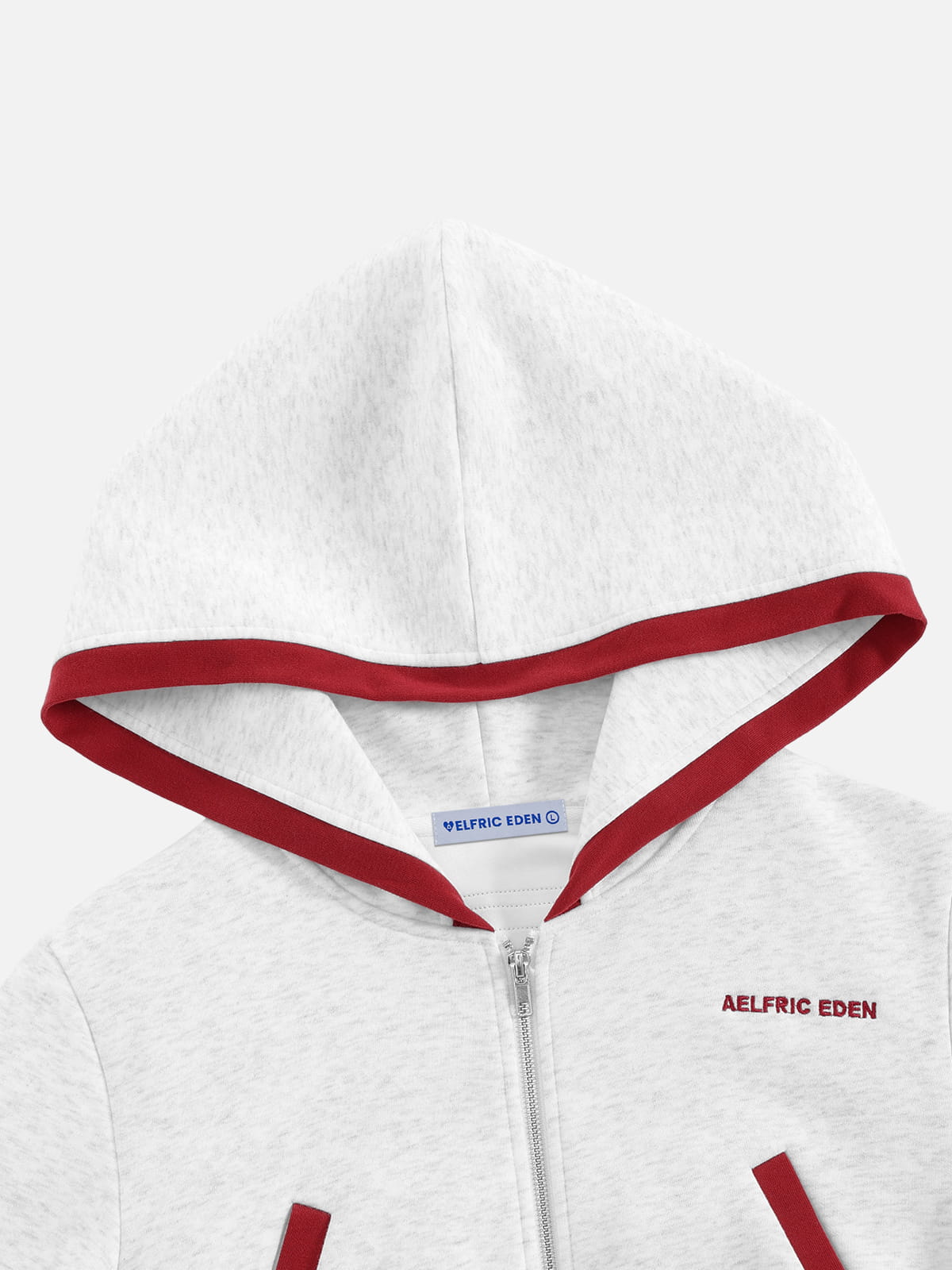 Aelfric Eden Cropped Contrast Stripe Zip Up Hoodie