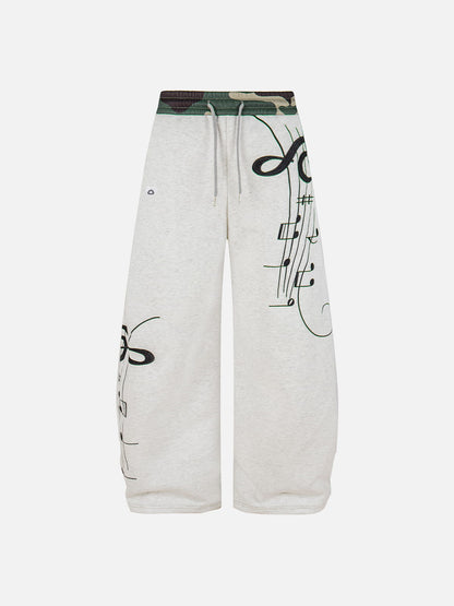 Aelfric Eden CAMO Waist Baggy Barrel Sweatpants