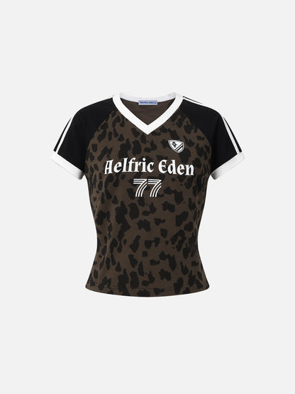 Aelfric Eden Leopard V-Neck Baby Tee