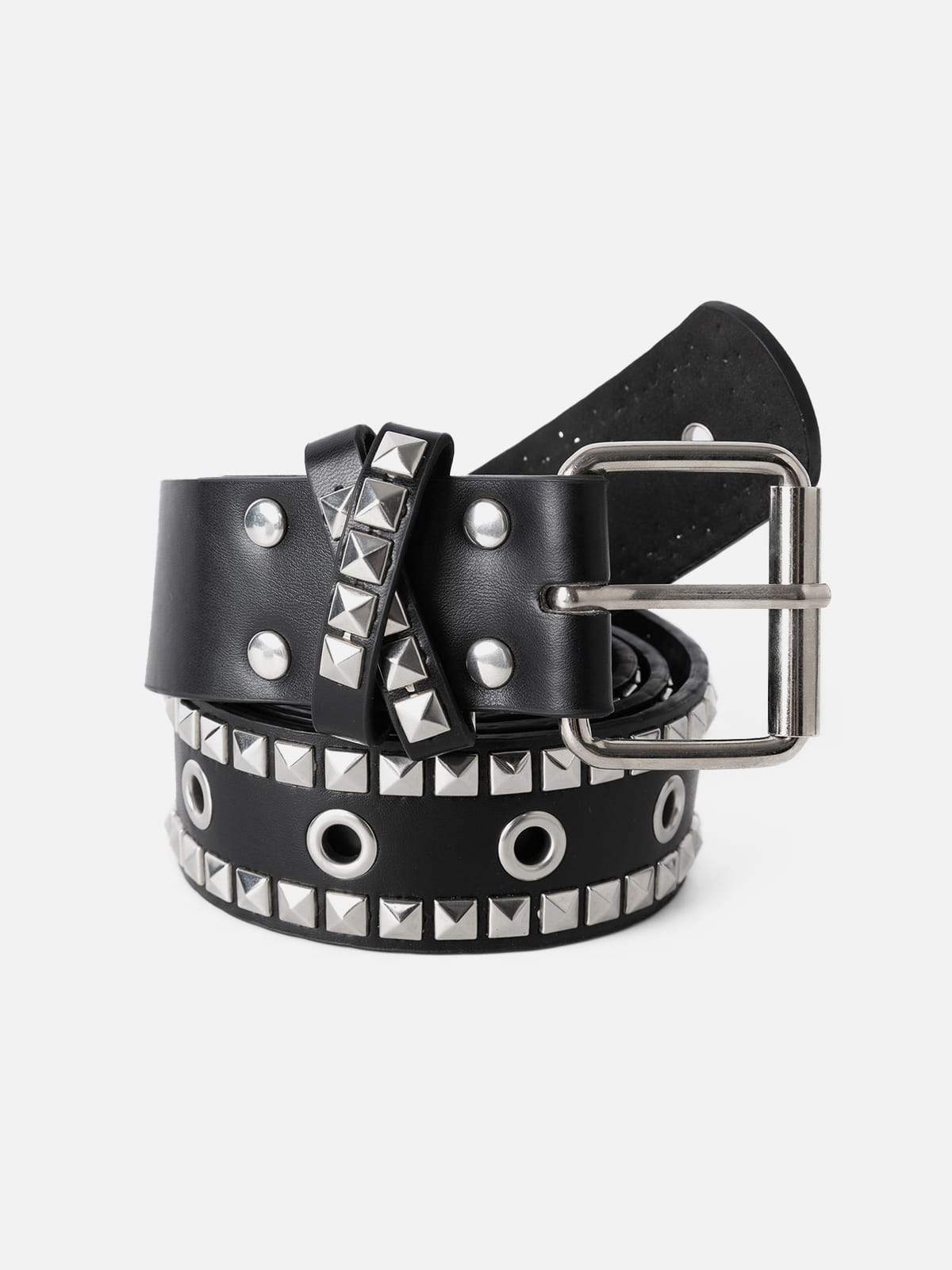 Studded Double Row Grommet Belt