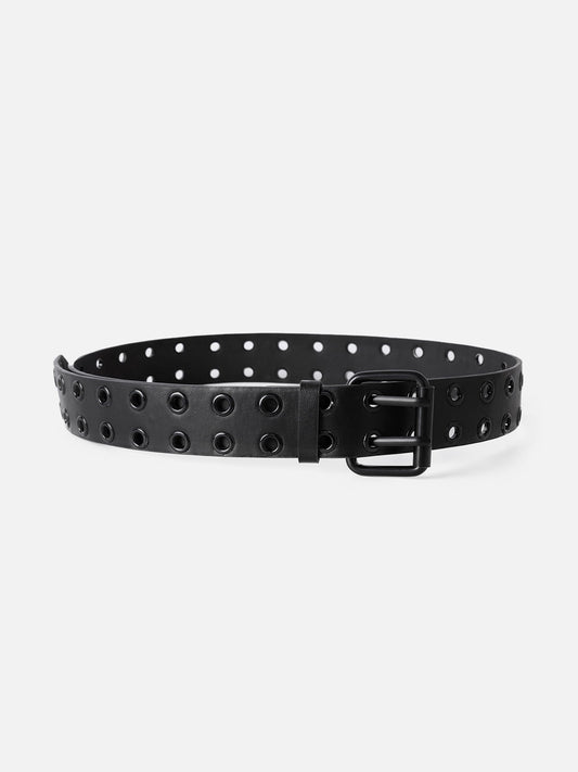 Allover Grommet Double Prong Belt