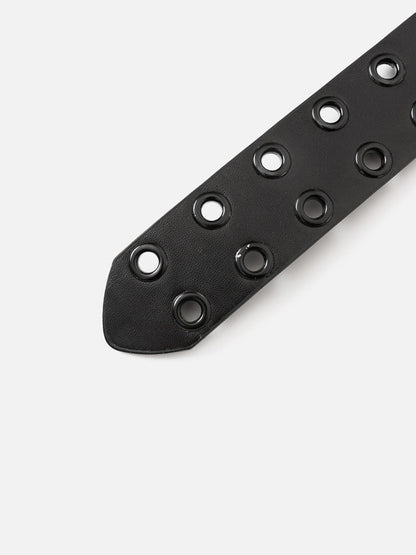 Allover Grommet Double Prong Belt