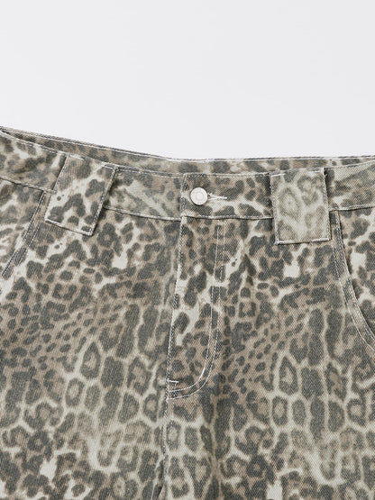 Aelfric Eden Leopard Print Longline Jorts