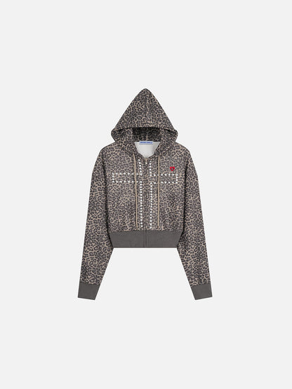 Aelfric Eden Boxy Button Cross Zip Up Hoodie
