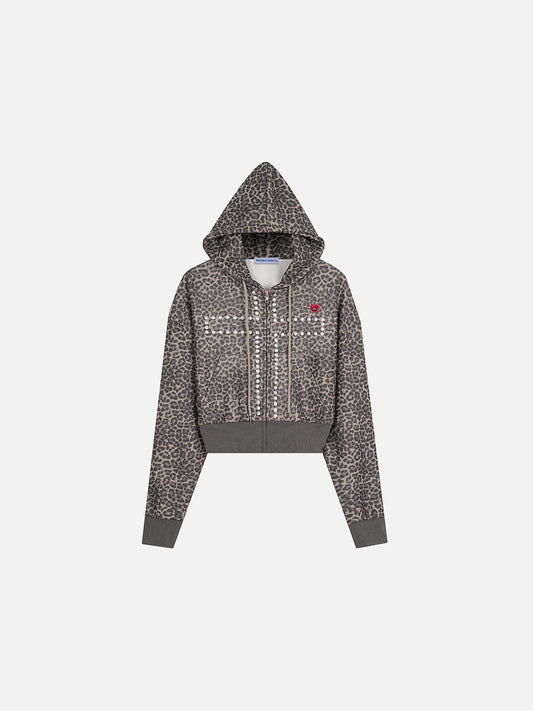 Aelfric Eden Boxy Button Cross Zip Up Hoodie
