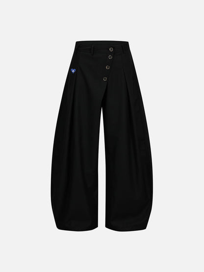 Aelfric Eden Asymmetric Button Baggy Barrel Pants