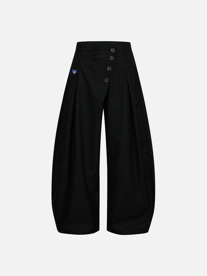Aelfric Eden Asymmetric Button Baggy Barrel Pants