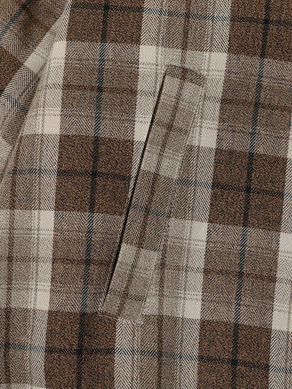 Aelfric Eden Boxy Reversible Plaid Zip Up Hoodie