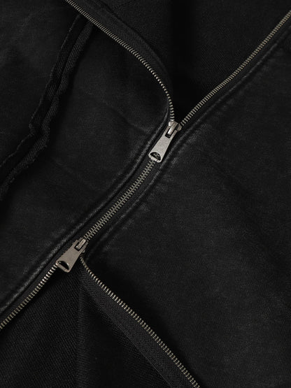 Aelfric Eden Washed Asymmetric Zip Up Hoodie